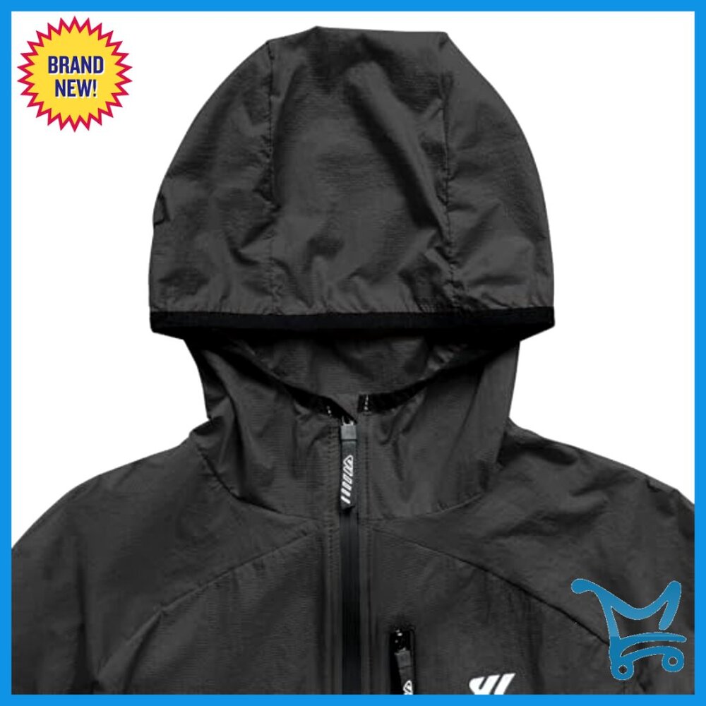Lightweight Packable Windbreaker Jacket With Hood… - image 7